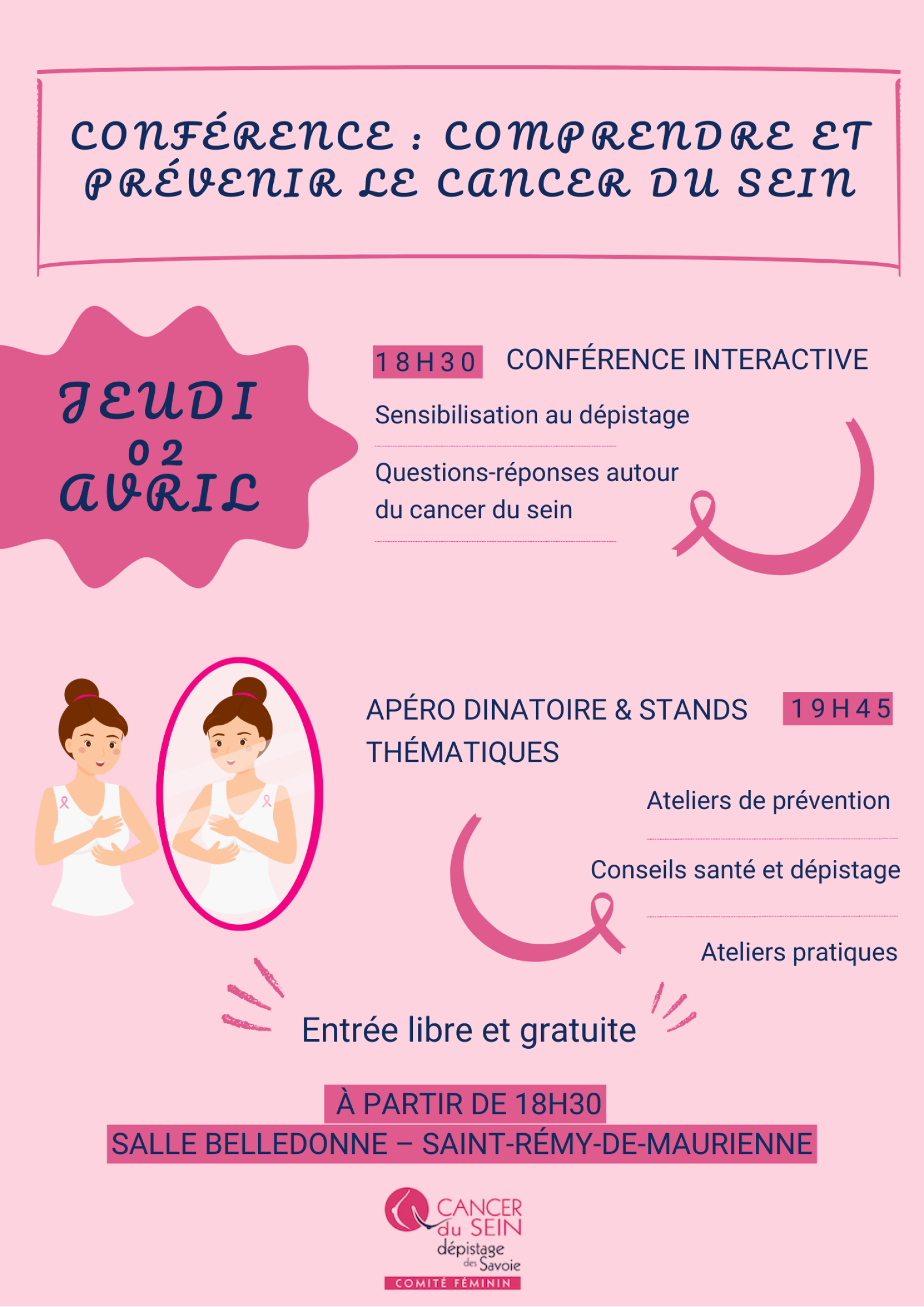 Conférence : comprendre et prévenir le cancer du sein