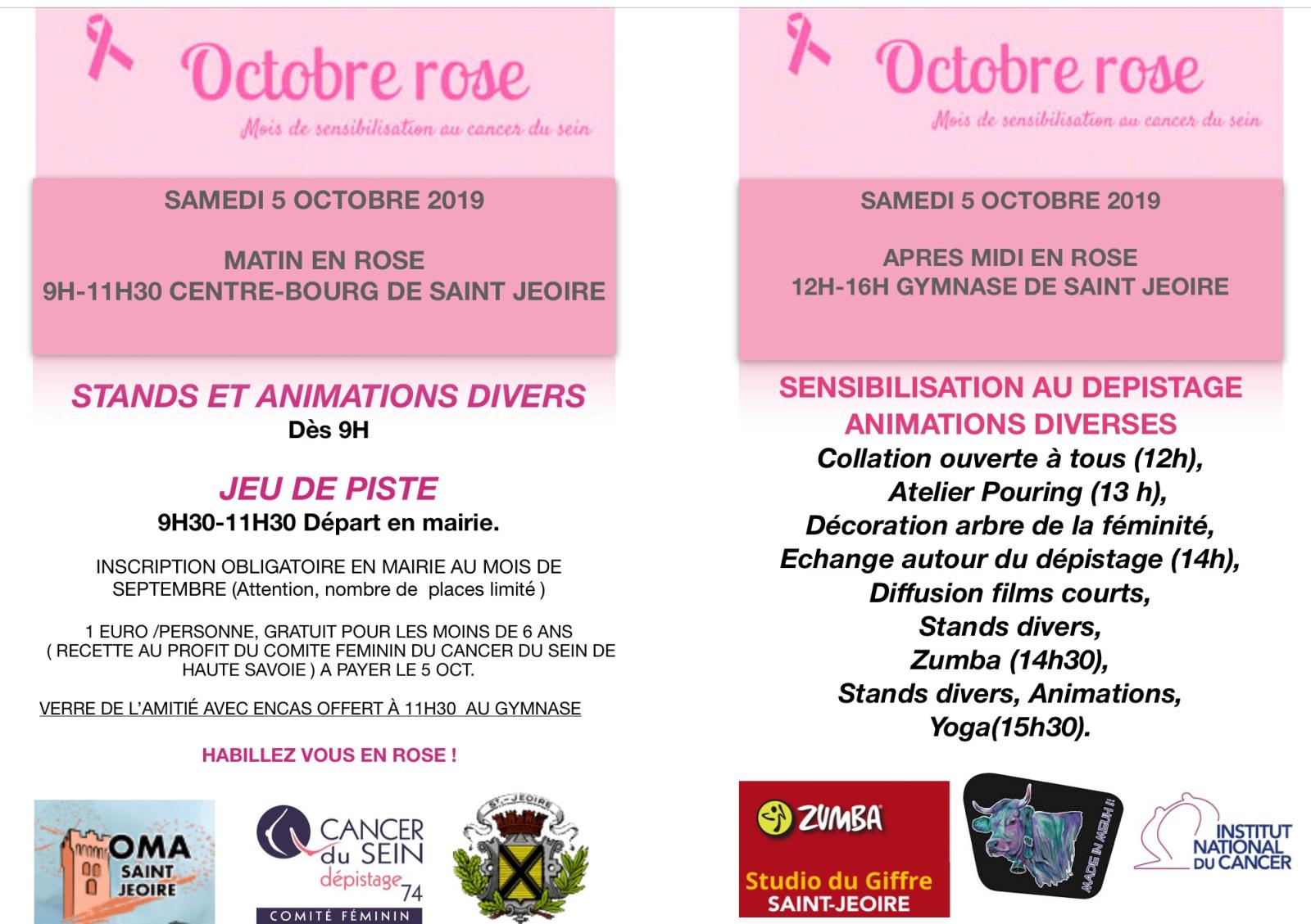 Octobre Rose Saint Jeoire