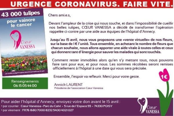 Urgence coronavirus - opération tulipes